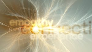 Abstract digital artwork representing the evolution of the IT service desk, symbolizing the balance between AI automation and human experience.