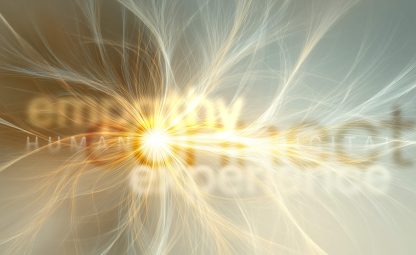 Abstract digital artwork representing the evolution of the IT service desk, symbolizing the balance between AI automation and human experience.